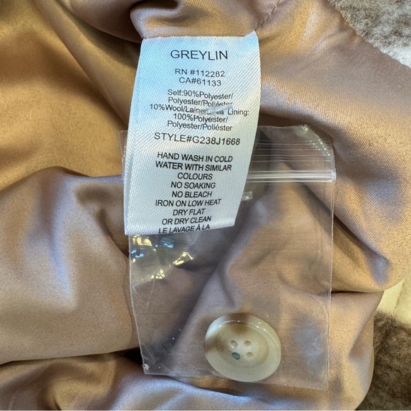 NWT, Anthropologie, Greylin Plaid Shacket/Jacket, Brown, Pink, White, Large - Picture 8 of 9